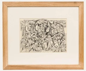 Adrian Hill PROI RBA (1895-1977) - 1952 Charcoal Drawing Moments From Antiquity - Picture 1 of 5