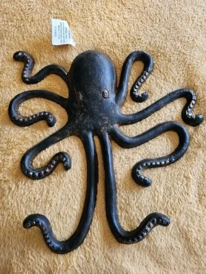Pulpo Metal Colgante Pared Decoración 11" *Leer* Foto 1 de 4
