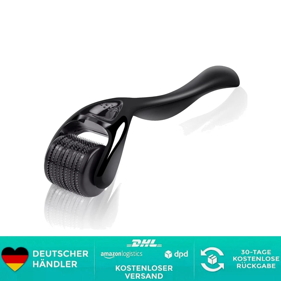 Beard Roller Dermaroller Microneedling Nadelroller Bartwachstum Haarverlust 1 mm