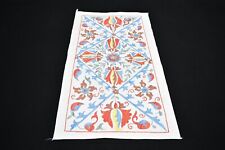 Uzbek Suzani Cover 1'7 x 2'9 ft Handmade Silk Embroidery Suzani Cover Home Decor