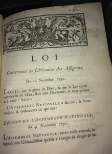 HERSTELLUNG DER ASSIGNATEN. REVOLUTION. DOC.DE 1790 - Bild 1 von 2