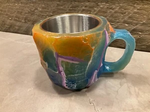 Mineral Crystal Resin Mug, 2024 New Multi-Colored Mineral Crystal Coffee Mug - Picture 1 of 7