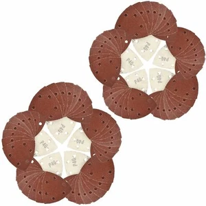 Hook And Loop Sanding Abrasive Discs Pads 90mm Triangular Disc 100 PK 40 Grit - Bild 1 von 3
