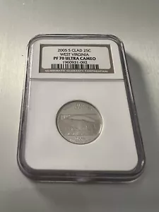 2005 S Clad Proof West Virginia State Quarter - NGC PF 70 Ultra Cameo - Picture 1 of 3