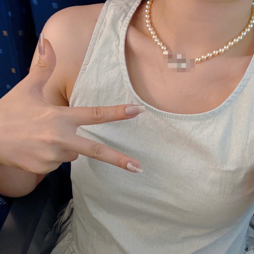 VETEMENTS Collana con ciondolo pianeta perle moda VV donna matrimonio festa gioielli regalo