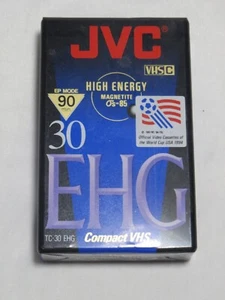 Cinta de videocámara en blanco JVC compacta VHS-C EHG 90/30 minutos NOS - Imagen 1 de 5