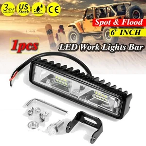 1X 6PULGADAS 24W Barra de Luz de Trabajo Conducción Inundación TODOTERRENO 4X4 SUV ATV COCHE LÁMPARA Punto - Imagen 1 de 13