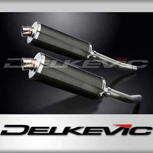 Suzuki Hayabusa GSX1300R 2008-2020 Slip On 14" Oval Carbon Exhaust Muffler Kit - Picture 1 of 5