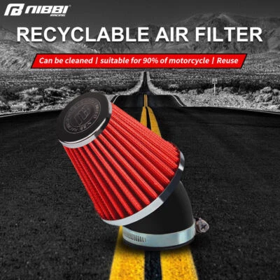 NIBBI Washable Tapered 48/49/50mm Pod Air Filter Motorcycle Cafe Racer Dirt Bike - Image 1 of 4