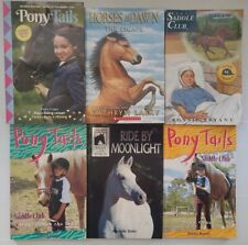 6 Horse Novels - The Saddle Club, Pony Tails + Others Paperback Book Bundle