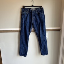 Deus Ex Machina Alma Jeans Medium Wash Denim Tapered Fit Cotton Men's Size 34