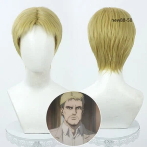Anime Attack on Titan Reiner Braun Cosplay Wig Harajuku Hair Hallowmas Hair Gift - Picture 1 of 5
