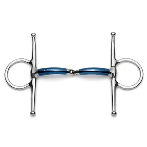 Cavalon Full Cheek Locking Single Joint Sweet Iron Snaffle Bit - Picture 1 of 2