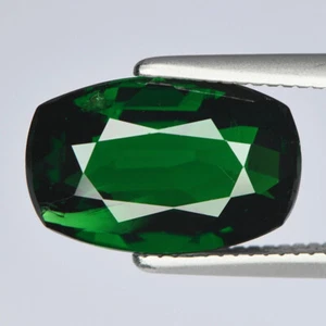 Rare 3.15 Carat Forest Green Tsavorite Garnet Cushion Cut Loose Gemstone - Picture 1 of 1