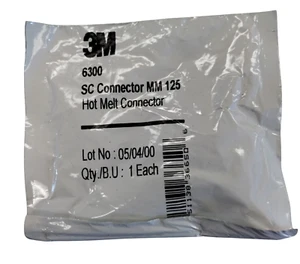 Connettore Fibra 3M 6300 SC Connettore Multimodale Hot Melt MM 125 - Foto 1 di 1