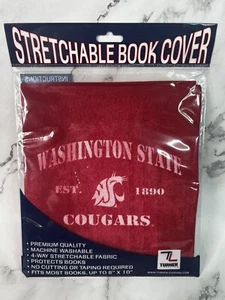 Washington State Cougars Stretchable Book Cover 8x10 - New Officially Licensed - Picture 1 of 1