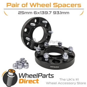 Spurverbreiterung 25 mm (4) Distanzstück Kit 6x139.7 93.1 + Muttern für Ford Ranger alle Modelle - Bild 1 von 2