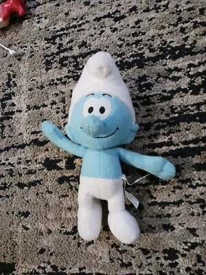 The Smurfs 2010 Nanco Clumsy Blue Plush Stuffed Animal Toy 9 inches  - Image 1 of 4
