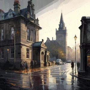 Quadro ad olio Edimburgo Scozia tela di lusso arte da parete stampa a colori - Foto 1 di 1