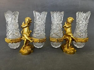 Pair of Baccarat salt cellars. 19th century. - Imagen 1 de 14