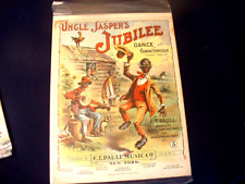 Antique Uncle Jaspers Jubilee Dance Cake Walk Sheet Music Boarded