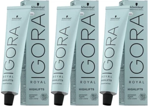 3 Pack Schwarzkopf Igora Royal Highlifts Hair Color 12-49 Blonde Beige Blonde - Picture 1 of 1