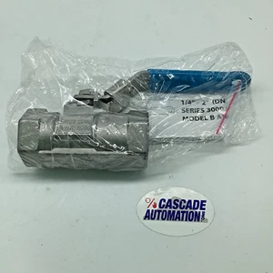 JAMESBURY 1" STAINLESS BALL VALVE MA0016388 NPT SERIES 3000 - Picture 1 of 4