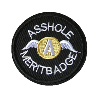 1pc Ass Hole Merit Badge Embroidered Motif Applique Badge Wings Sew On Patch DIY - Image 1 of 4