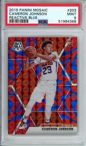 2019-20 Mosaic Cameron Johnson Blue Reactive Prizm Rookie Card RC #203 PSA 9 - Picture 1 of 2