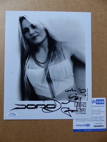 DORO PESCH signed Autograph 8x10 Photo Autographed ACOA COA Cover