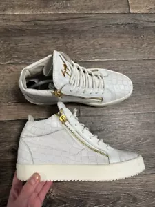 giuseppe zanotti sneakers alte uomo pelle bianca uomo taglia 43 - Foto 1 di 8