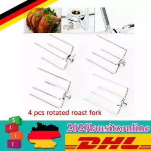 4 Stück Fleischklammer Fleischnadeln für Grillspieß Drehspiess Rotisserie - Bild 1 von 12