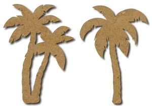 Tropical Plant Palm Tree Silhouette 3mm MDF DIY cutout creative Template - Picture 1 of 3