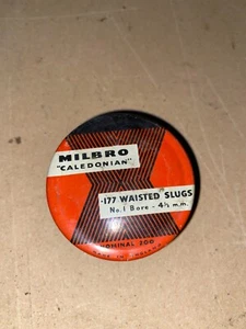 Vintage Milbro Caledonian kleine Blechdose leer tailliert Schnecke  - Bild 1 von 4