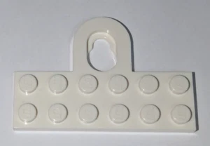 LEGO WHITE 2 X 6 PLATE MODIFIED WITH COUPLING FEMALE PIECE PART # 78168 2x6 - Picture 1 of 2
