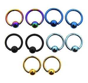 5 DIFF PARES DE 16G 5/16" PULGADAS CBR BLACKLINE ANILLOS CUERPO JOYERÍA PENDIENTES - Imagen 1 de 2