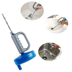 15M Flexible Sink Drain Snake Cleaner Hair Clog Remover & Pipe Unblocker Tool-Uk - Picture 1 of 12