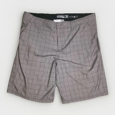 Pantalones Cortos Híbridos Trinity Para Hombre Entrenamiento Informal Gris Cuadros Ligeros 38 Foto 1 de 4