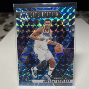 2024-25 Panini Mosaic - #279 Anthony Edwards City Edition Reactive Blue Prizm - Bild 1 von 2
