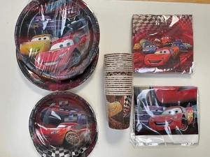DISNEY CARS Vajilla de Fiesta Paño Servilleta Plato Taza Cumpleaños Decoración 20 Personas - Imagen 1 de 12