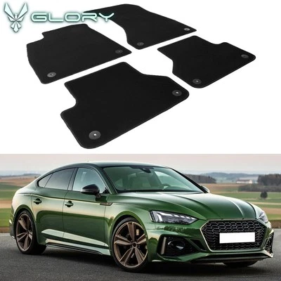 Alfombrilla trasera delantera negra de nailon para Audi A5 RS5 S5 18-24 Sportback Foto 1 de 4