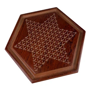 Wooden Chinese Checkers Halma Board 12" No Marbles - Picture 1 of 6