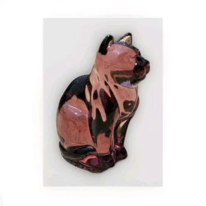 Silvestri lila Glas Katze Figur-Vintage 4" groß Sammlerstück Glas - Bild 1 von 7