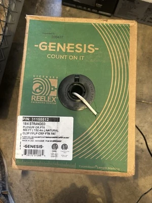 Honeywell 31155512 Genesis 18/4 Stranded Plenum Cable 500ft - Image 1 of 4