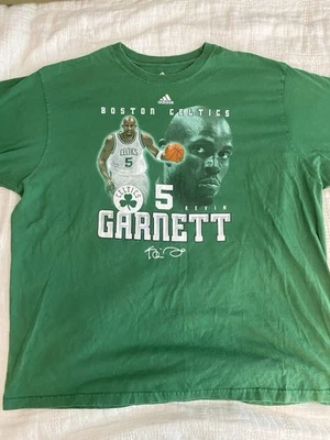 Camiseta Adidas Kevin Garnett Boston Celtics Verde NBA Vintage #5 Gráfica Talla XXL Foto 1 de 4