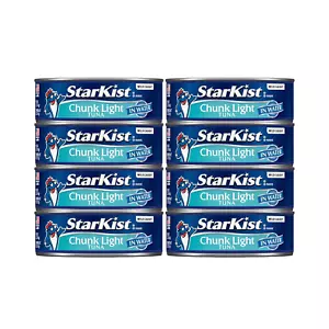 Starkist Chunk Light Tuna in Water, 5 Oz (8 Pack) Canned Tuna Fish, Wild Caught, - Picture 1 of 12