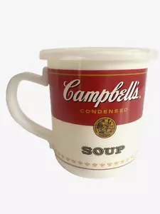 Campbell's Soup 14 oz Plastic Microwave Mug Cup With Lid Handle - Clean - Picture 1 of 6