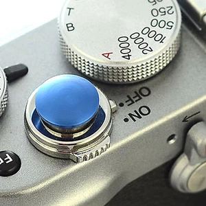 DSLRKIT Blue Metal Soft Release Button for Leica Contax Fujifilm X100 size:S - Picture 1 of 2