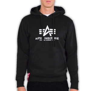Alpha Basic Hoody black, suéter Alpha negro, 178312 - Imagen 1 de 7