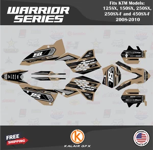 Graphics Kit for KTM 125SX 150SX and 250SX (2008-2010) Warrior - TAN - Picture 1 of 6